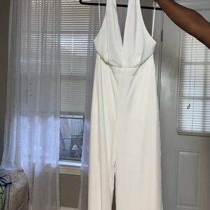 DO+BE white cowl neck jumpsuit MEDIUM
